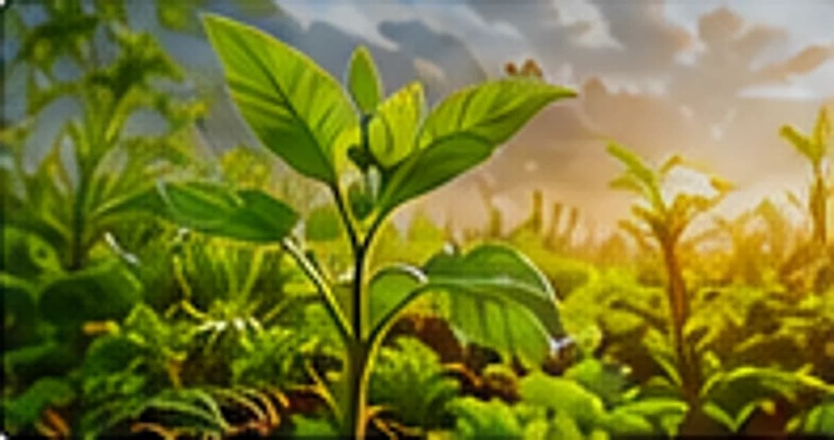 Young crops in morning light